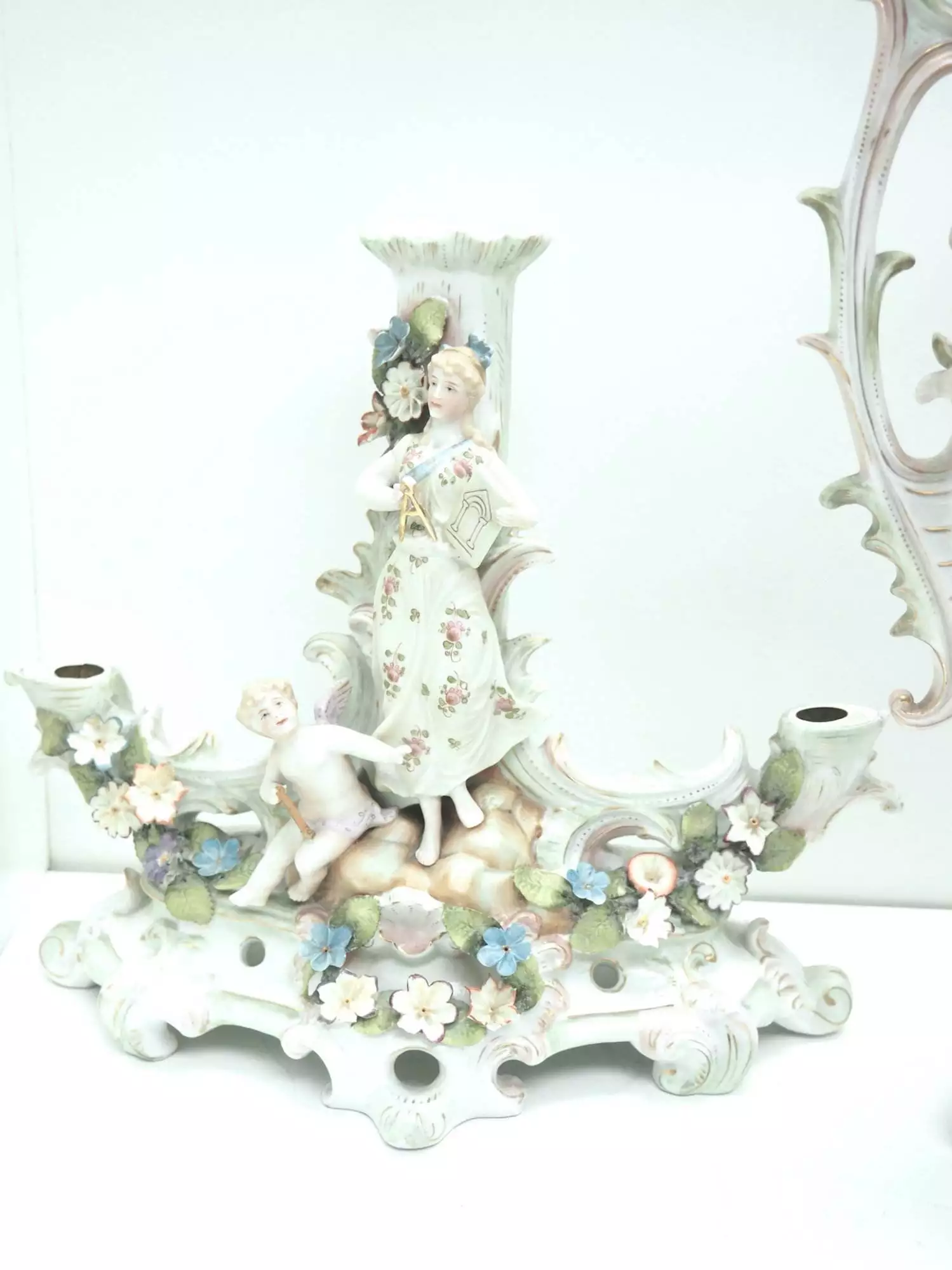 Marvellous French 8-Day Striking Slate Clock, Grey Marble Inlay Visible Escapement=, view 4