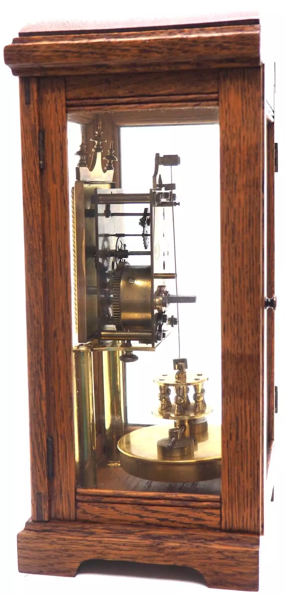 Incredible Art Nouveau Figural Mantel Clock Set 8 Day Striking mantle Clock, view 2