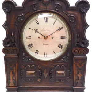 Incredible Antique 8 Day French Ormolu & Marble Mantel Clock Set with 2 Branch Candelabras, view 2