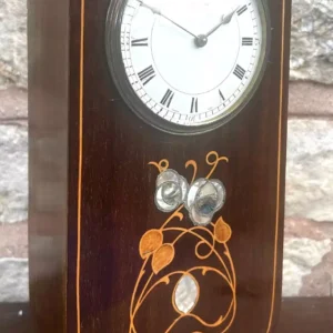 Antique Mahogany Quarter Striking Ting Tang Movement Bracket Clock, view 2