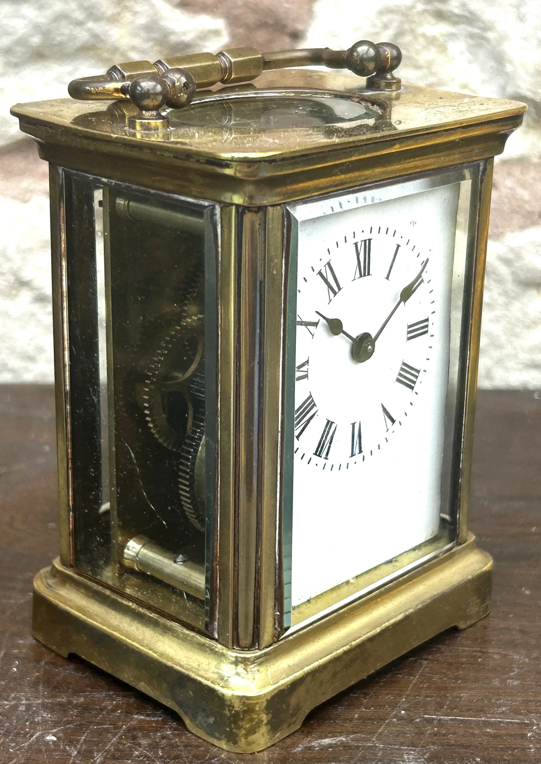 Incredible Rosewood Mini drop dial Clock Fusee movement, view 5