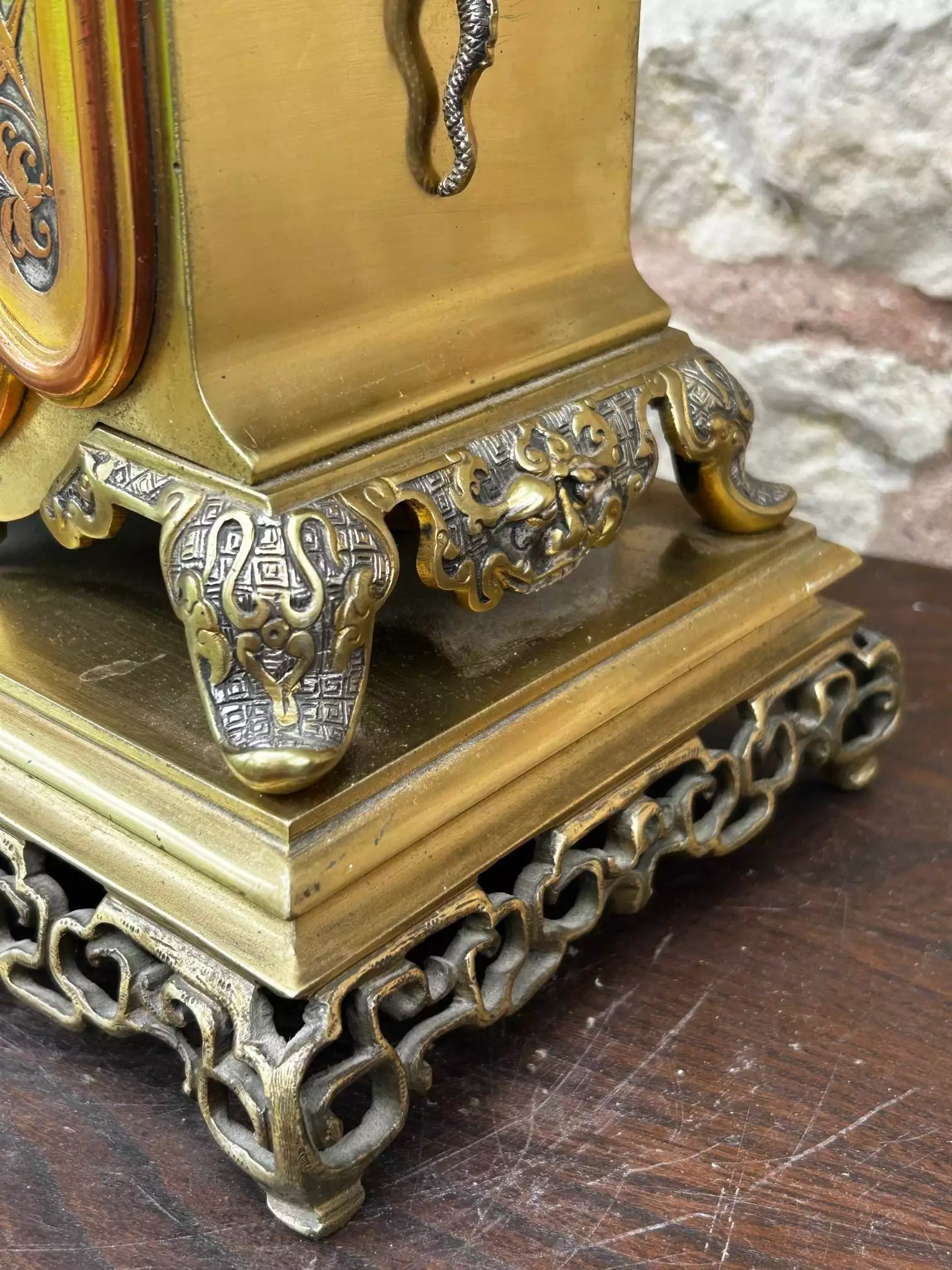 Architectural Slate Mantle clock, Rare movement - 8 Day bell striking