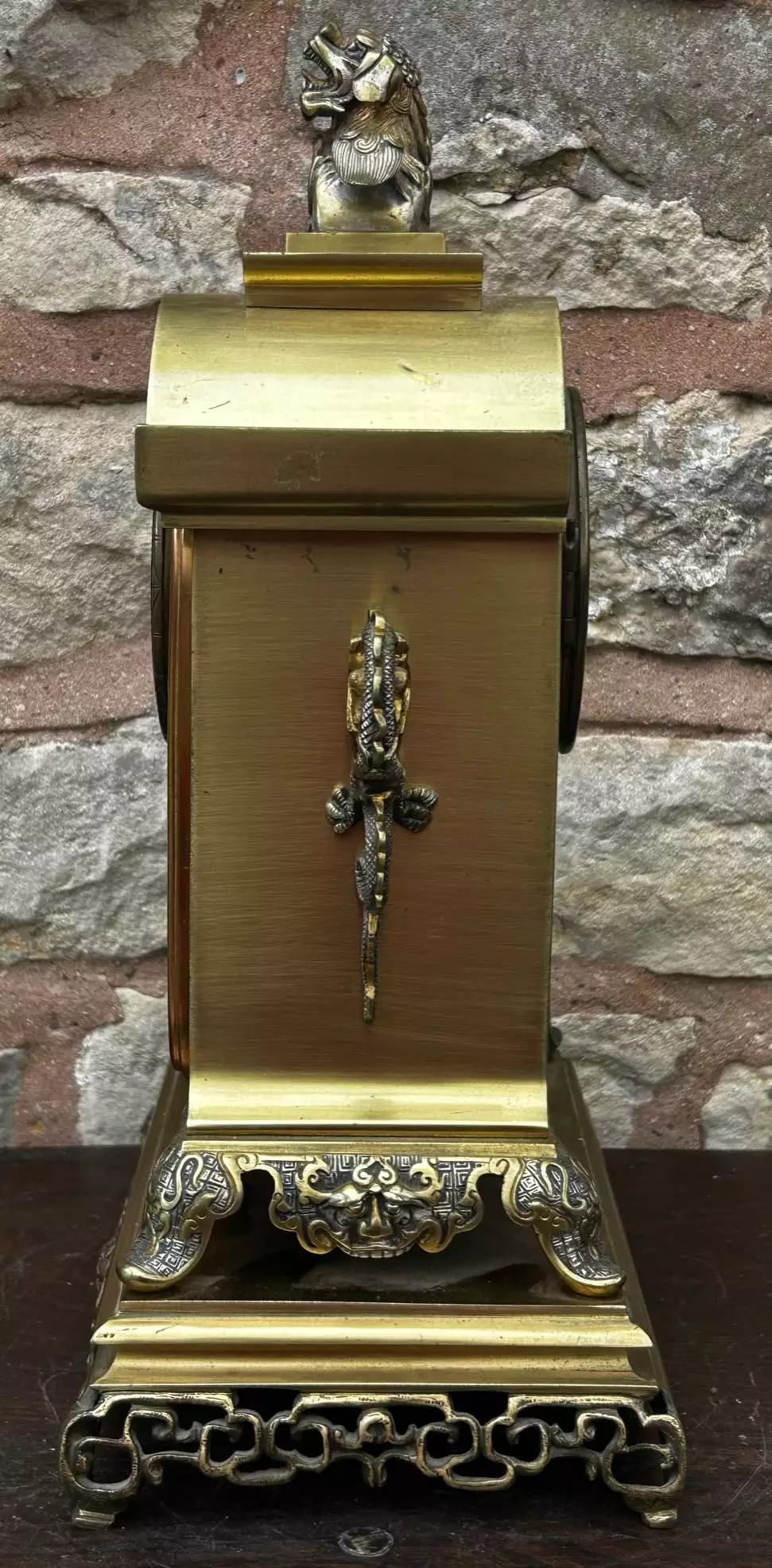 Architectural Slate Mantle clock, Rare movement - 8 Day bell striking, view 11
