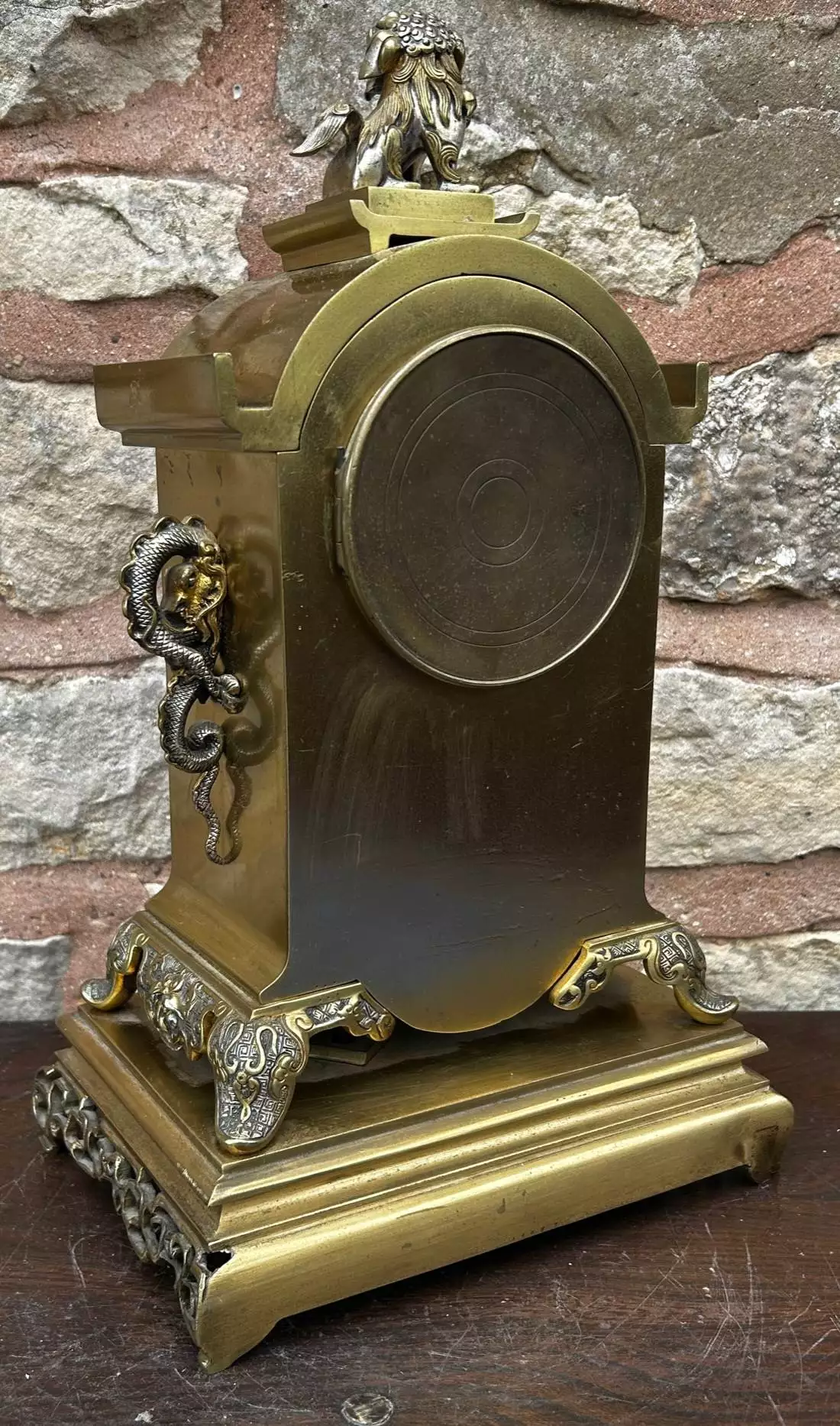 Architectural Slate Mantle clock, Rare movement - 8 Day bell striking, view 10