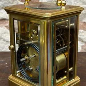 Fantastic Antique French Drum Head Slate Mantle clock - 8 Day bell striking, view 2