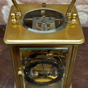 French Empire Bronze Ormolu & Slate mantle Clock, 8 day, view 2