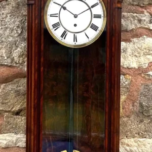 Exquisitely Rare Antique Walnut Single weight Vienna Regulator Wall Clock