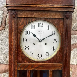 Incredible Antique 8 Day French Marble Mantel Clock Set with 2 Branch Candelabras