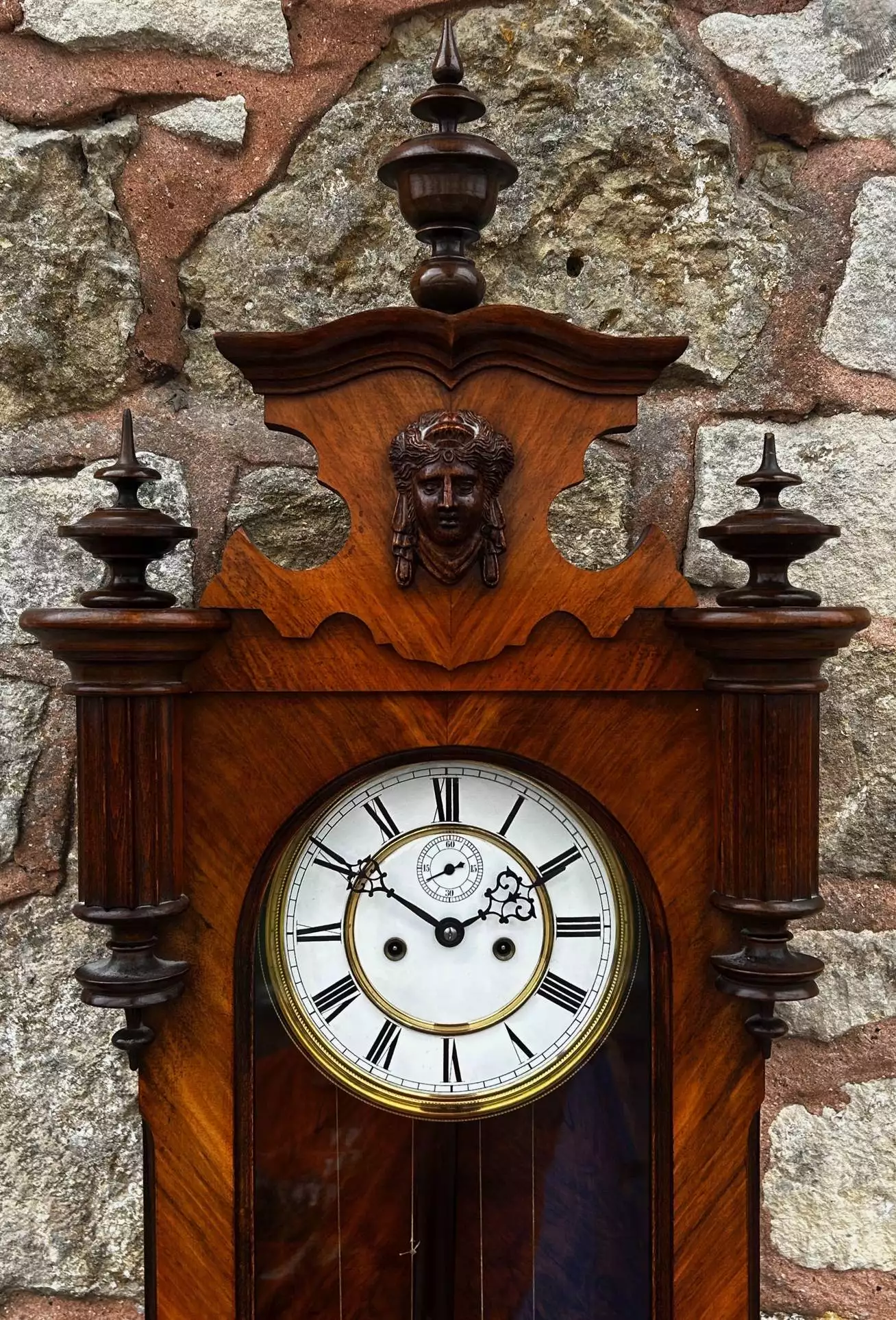 Fabulous Antique Lancet Mantle Clock, 8 day bell striking, view 6