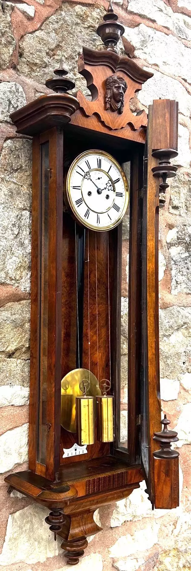 Fabulous Antique Lancet Mantle Clock, 8 day bell striking, view 7