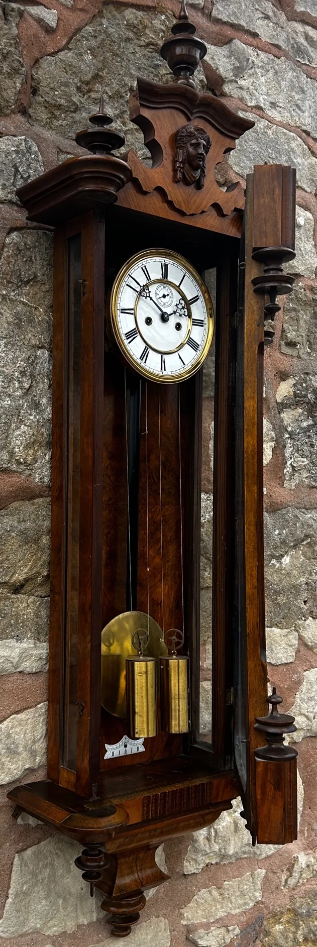 Fabulous Antique Lancet Mantle Clock, 8 day bell striking, view 8