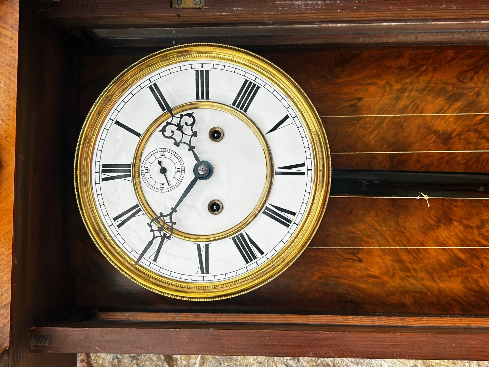 Fabulous Antique Lancet Mantle Clock, 8 day bell striking, view 4