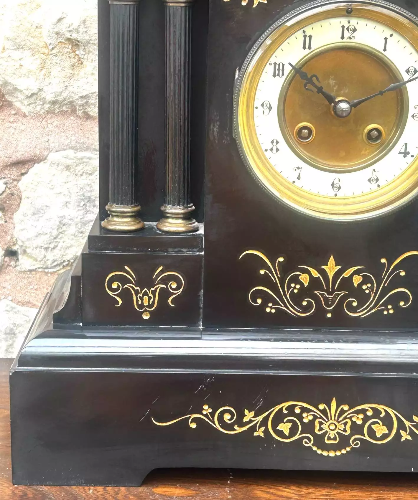 Fabulous Antique Lancet Mantle Clock, 8 day bell striking, view 5
