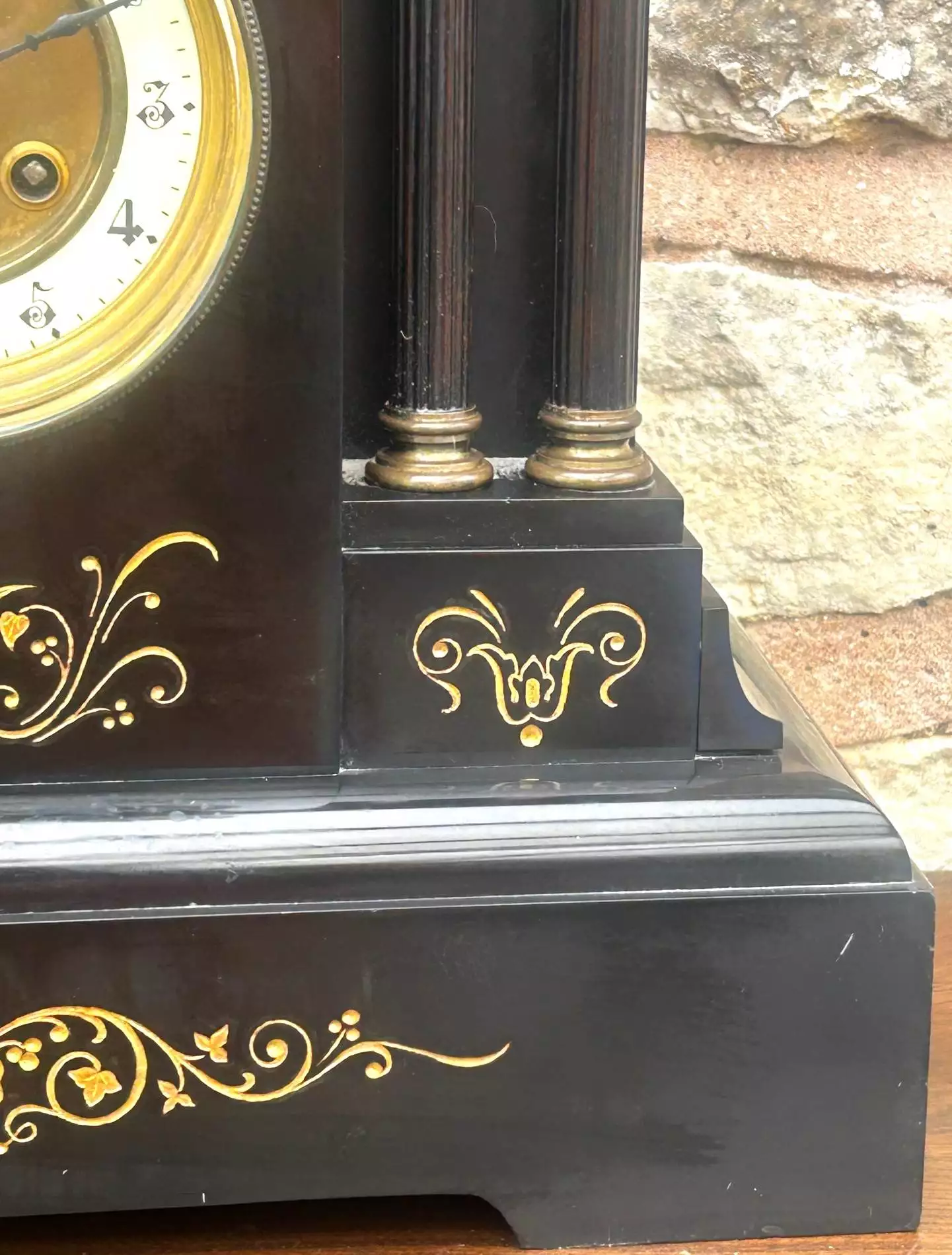 Fabulous Antique Lancet Mantle Clock, 8 day bell striking, view 9