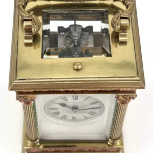 Georgian gorge Bonze Ormolu case Antique French 8-Day Carriage Clock C1850