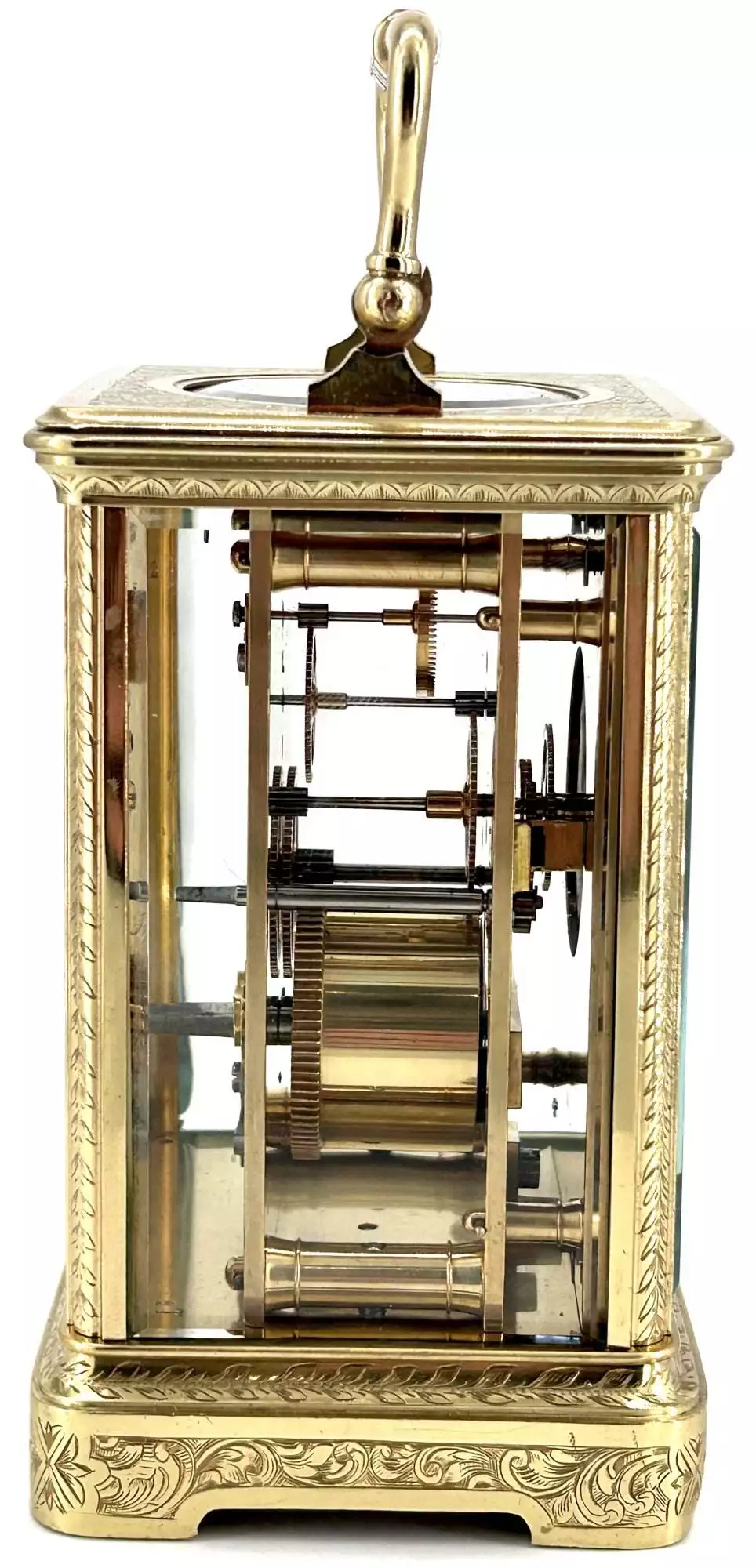 Georgian gorge Bonze Ormolu case Antique French 8-Day Carriage Clock C1850, view 6