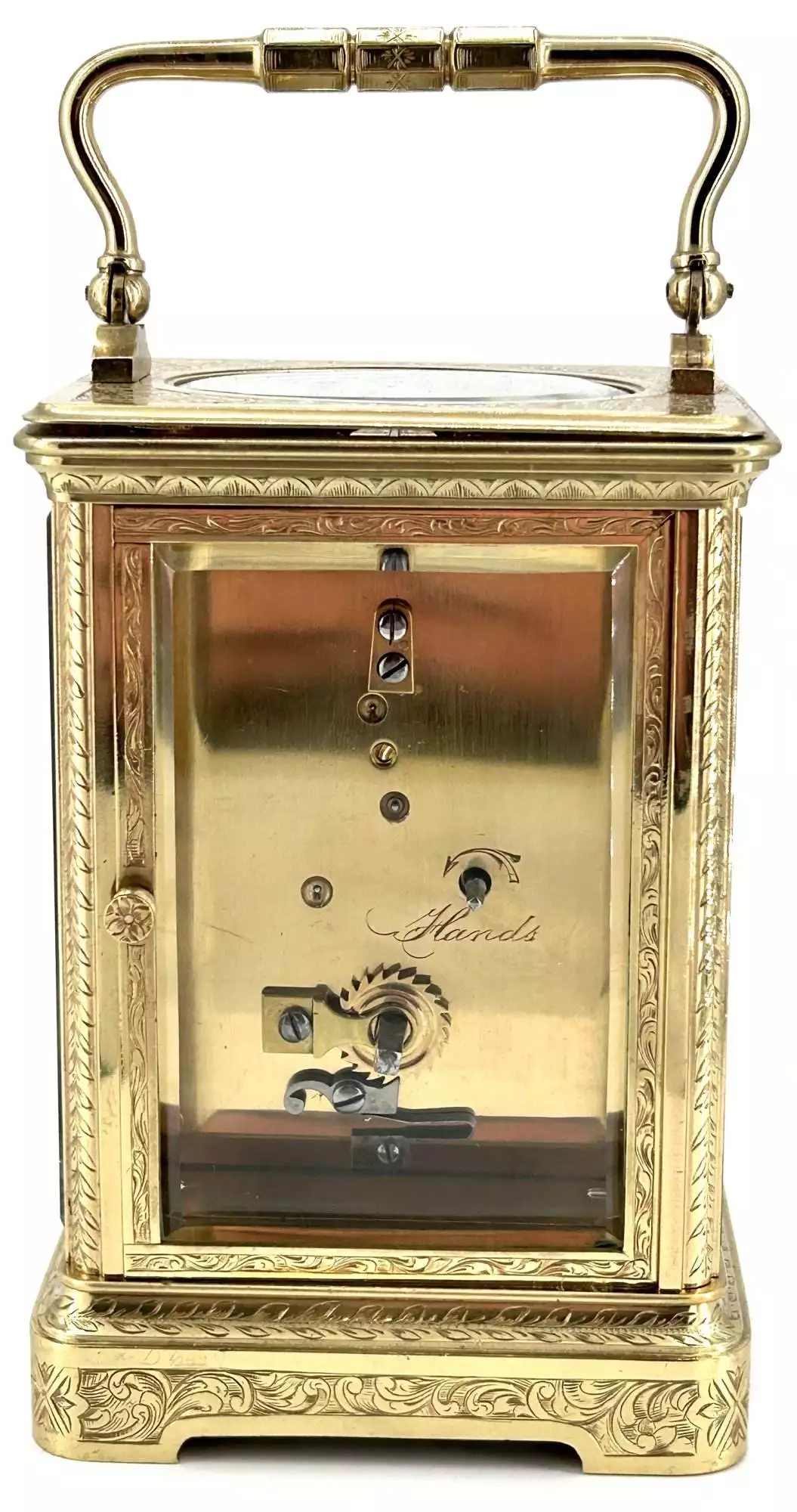 Georgian gorge Bonze Ormolu case Antique French 8-Day Carriage Clock C1850, view 4