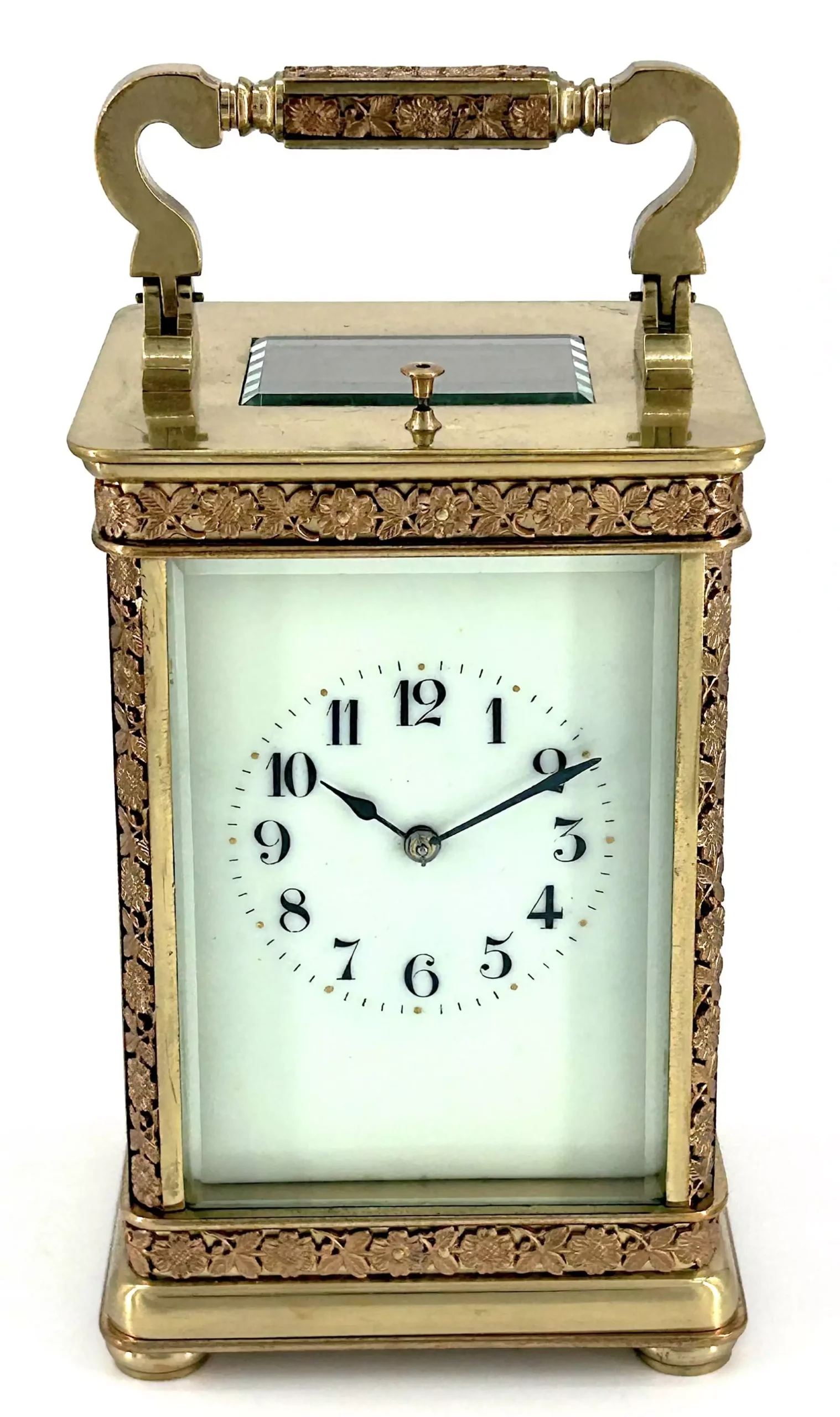 Fabulous Fret work cased Antique French 8-Day Carriage Clock C1900, view 10
