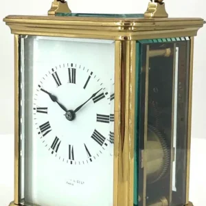 Gorgeous Masked Dial Antique Victorian Carriage Clock - French 8-Day Carriage Clock C1900 c