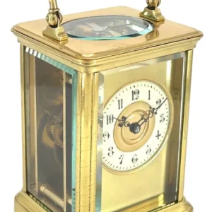 Gorgeous Masked Dial Antique Victorian Carriage Clock - French 8-Day Carriage Clock C1900 c, view 2
