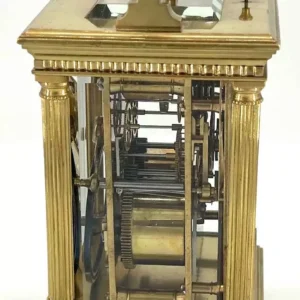Impressive Antique Architectural masked Dial Carriage Clock - French 8-Day gong striking Carriage Clock C1860, view 2