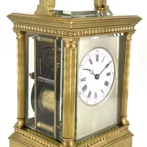 Stunning Antique Architectural Masked Dial Carriage Clock - French 8-Day Repeater Carriage Clock C1900