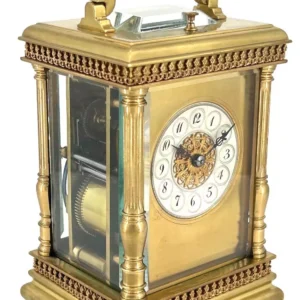 Stunning Antique Victorian Carriage Clock - French 8-Day Carriage Clock C1880, view 2