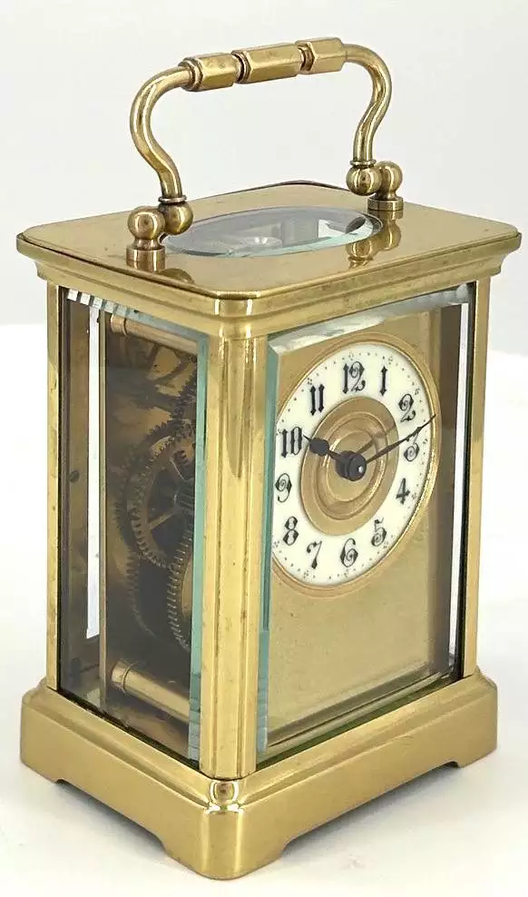 Fabulous Victorian Antique Carriage Clock, gong Striking French 8-Day Carriage Clock C1880