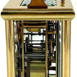 Wonderful Antique Victorian Serpentine Carriage Clock, French 8-Day Carriage Clock C1880