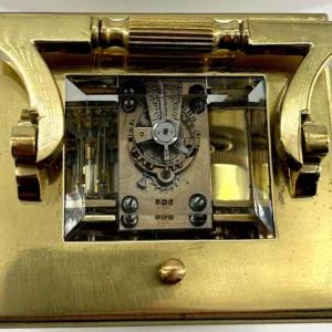 Wonderful Antique Victorian Serpentine Carriage Clock, French 8-Day Carriage Clock C1880, view 2