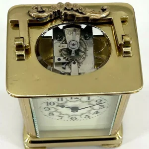 Fine Antique Masked Dial Carriage Clock, French 8-Day Carriage Clock C1900, view 2