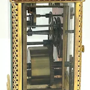 Lovely Antique Masked dial Carriage Clock, French 8-Day Carriage Clock C1900