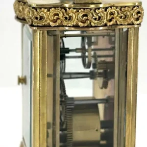 Victorian Antique French Boulle Tortoise shell Mantel Clock C1880