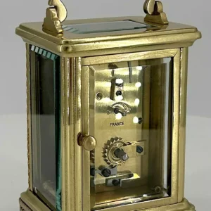 Lovely Antique Masked dial Carriage Clock, French 8-Day Carriage Clock C1900, view 2