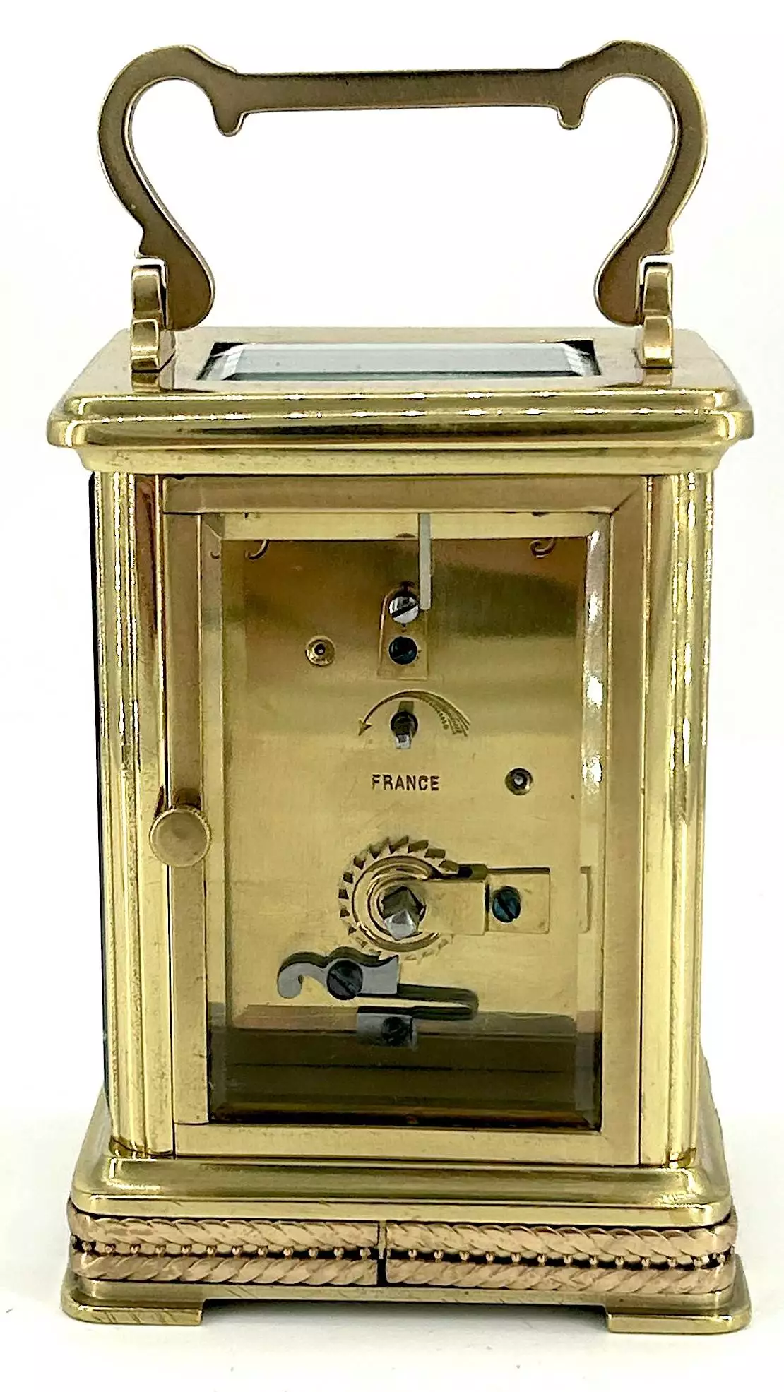 Lovely Antique Masked dial Carriage Clock, French 8-Day Carriage Clock C1900