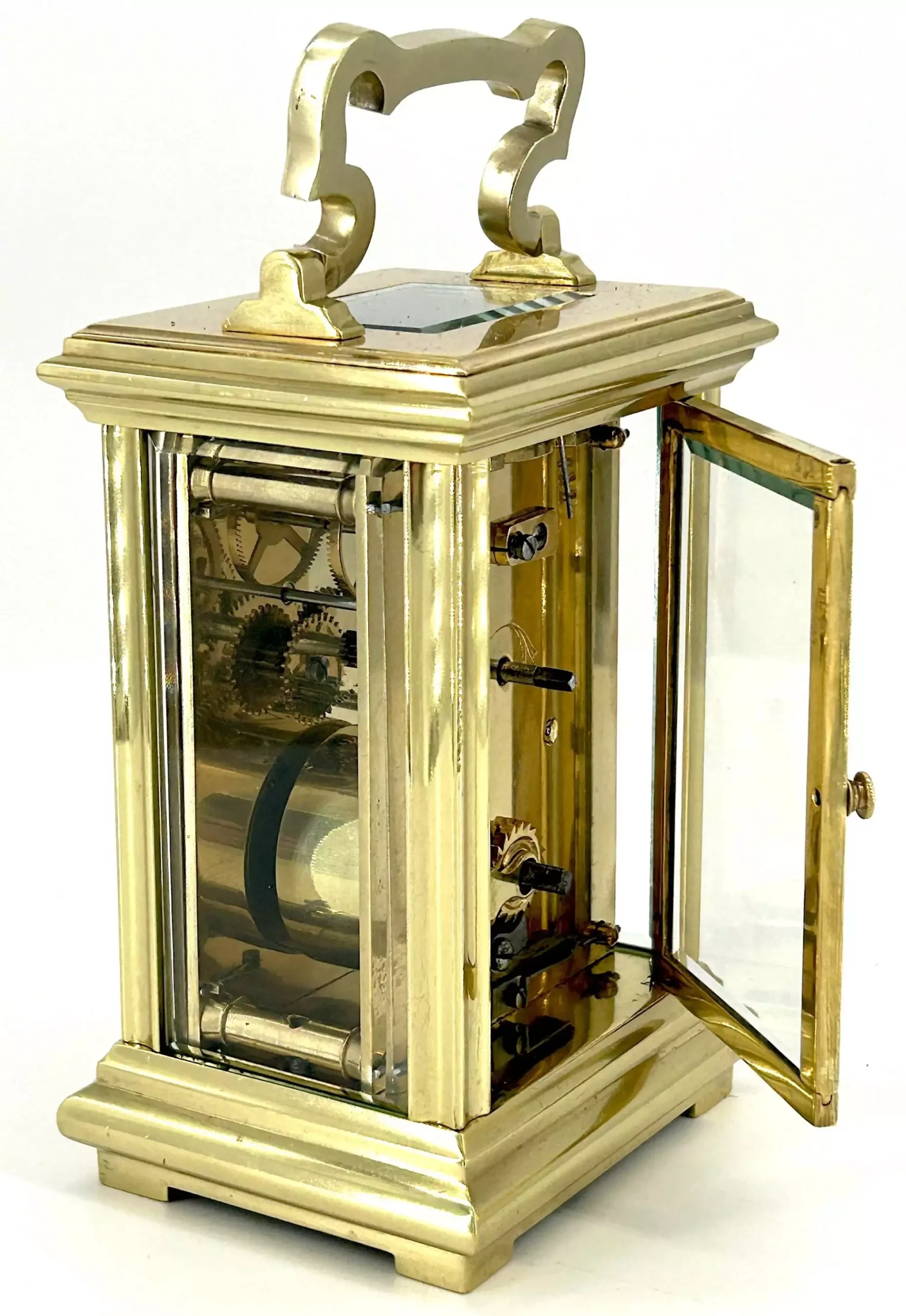 Antique Edwardian inlaid Mahogany Balloon Shape Mantel Clock C1905, view 10