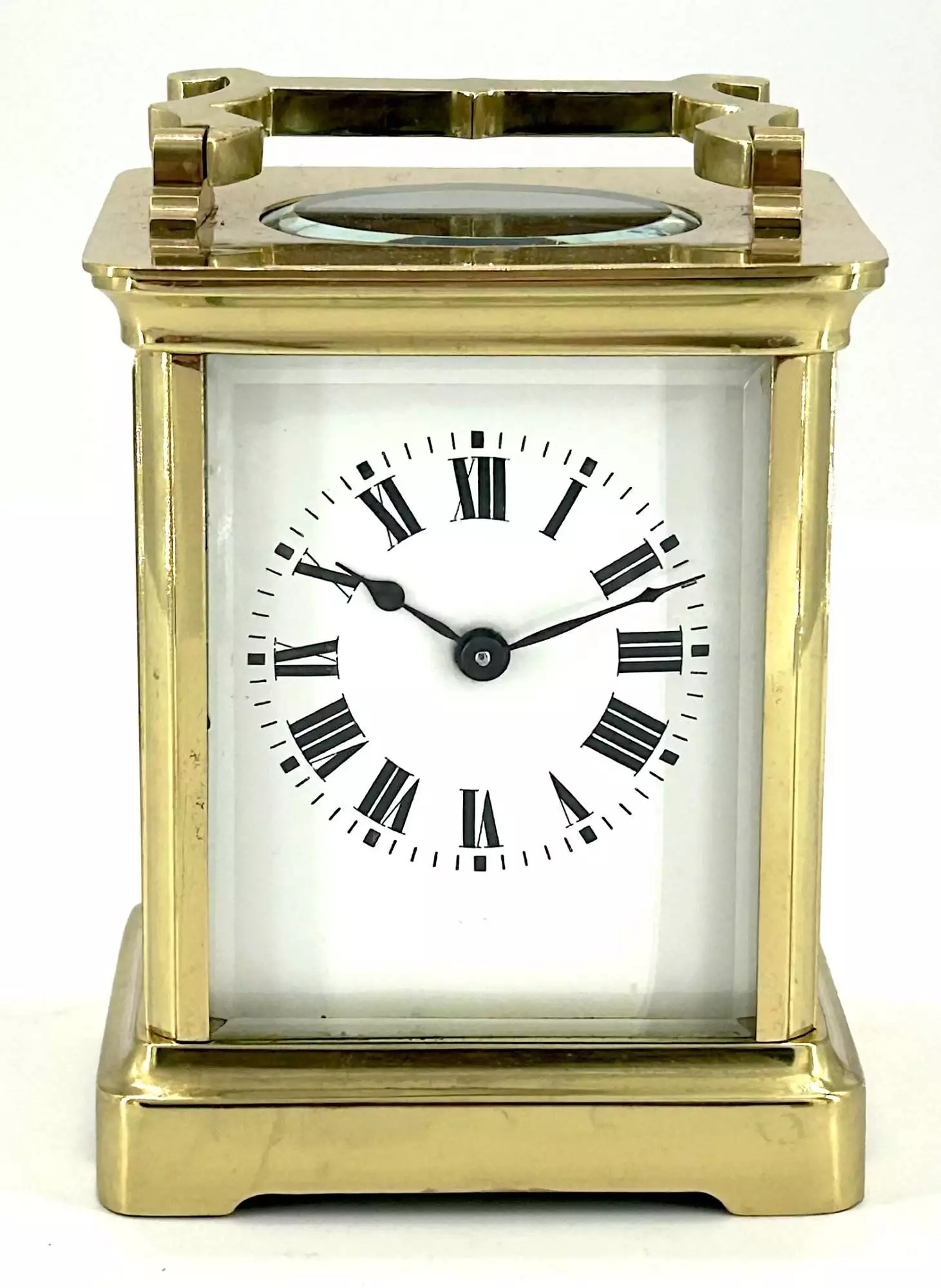 Antique Edwardian inlaid Mahogany Balloon Shape Mantel Clock C1905, view 8