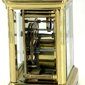 Unusual Antique Edwardian inlaid Mahogany Mantel Clock C1905