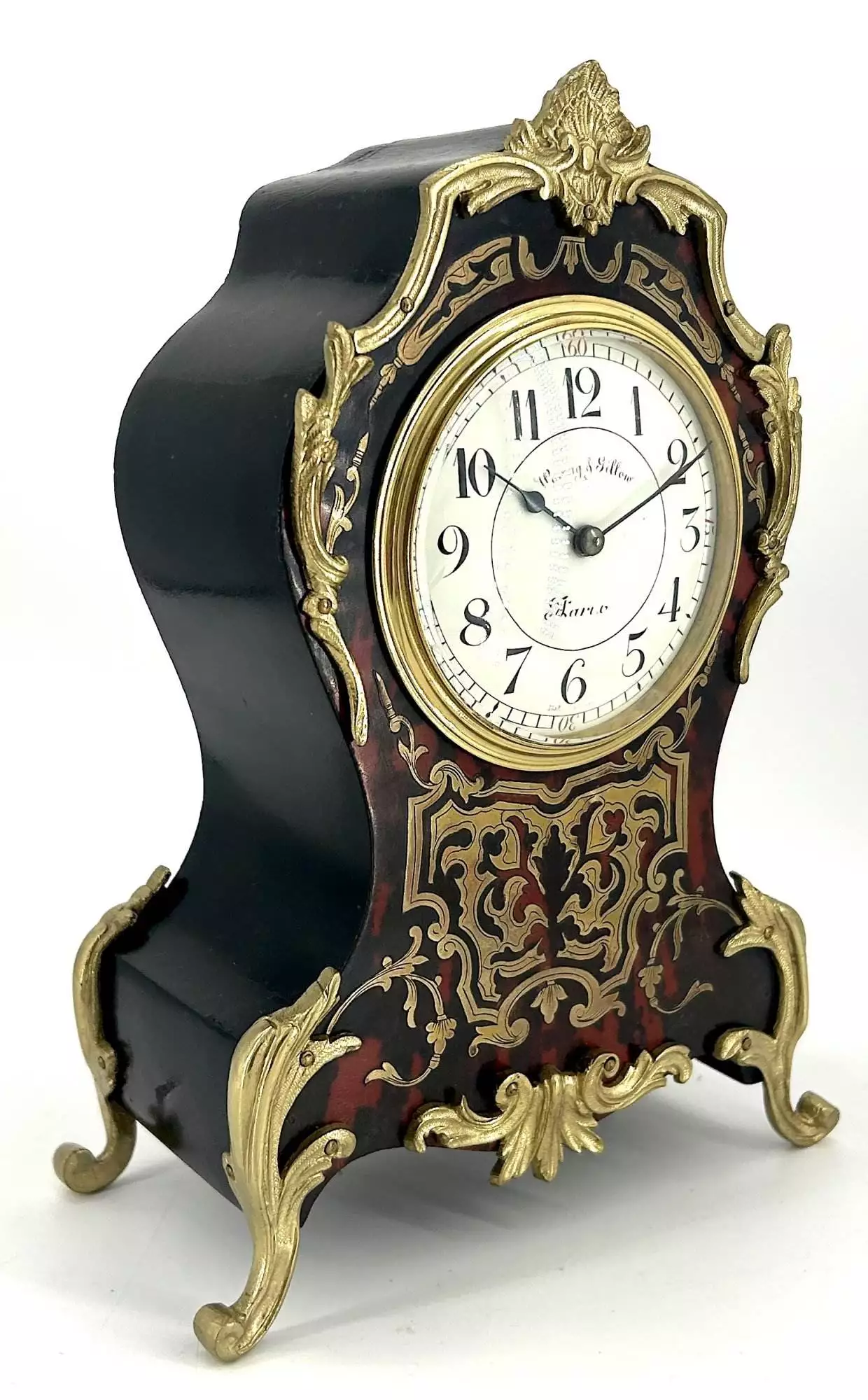 Lovely Antique Miniature French Bracket Clock C1900, view 3