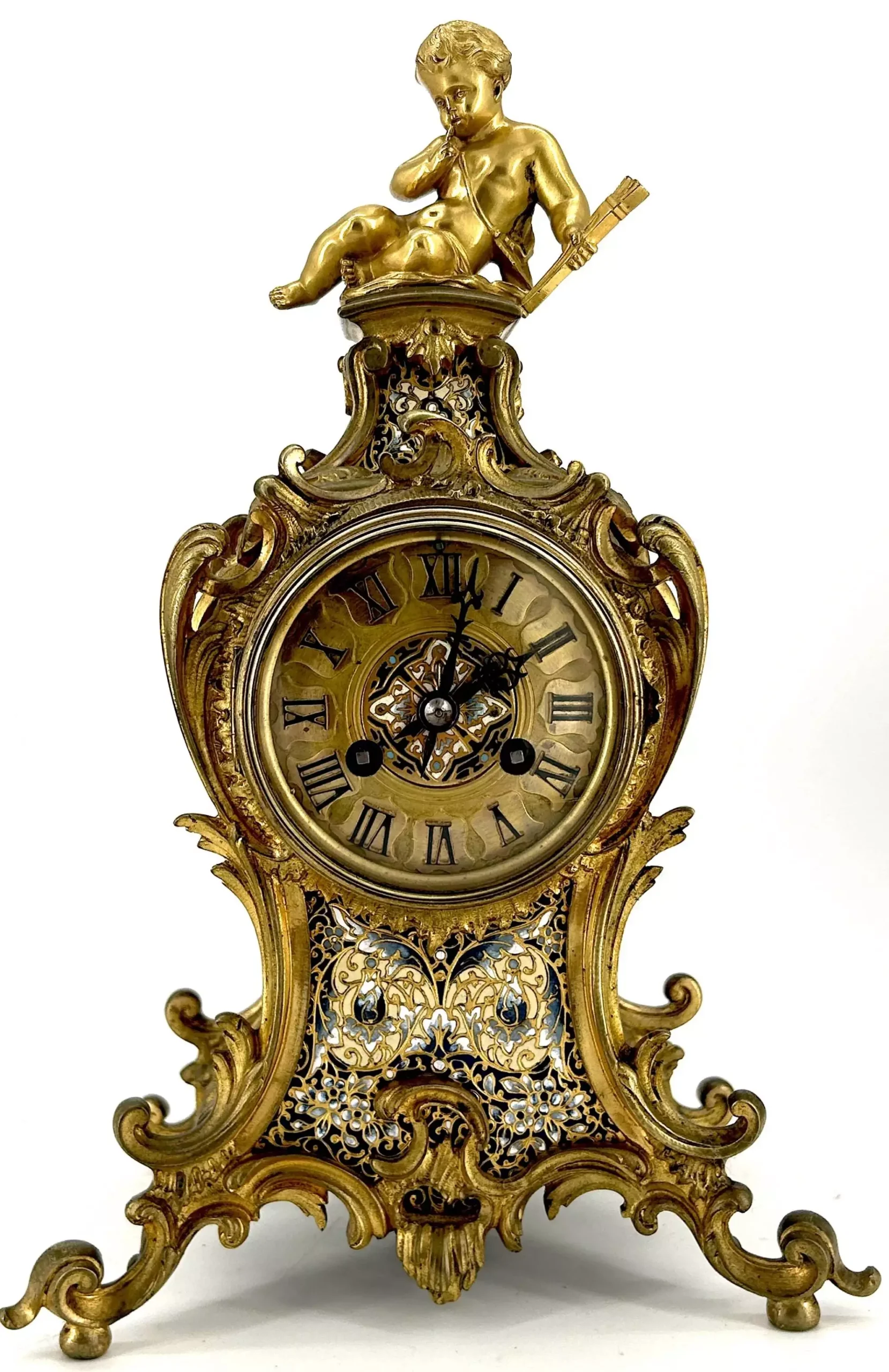 Lovely Antique Miniature French Bracket Clock C1900, view 11