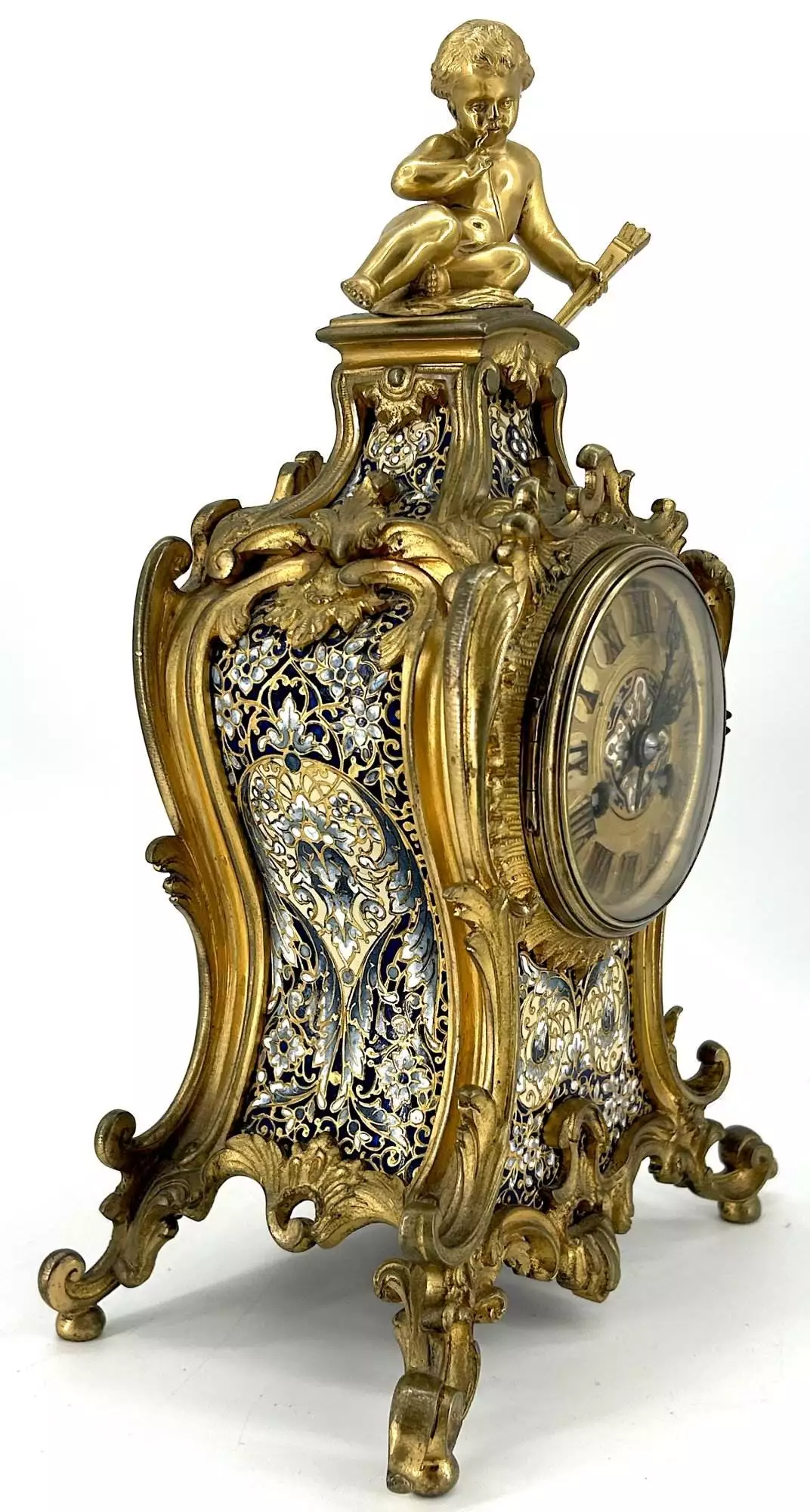 Lovely Antique Miniature French Bracket Clock C1900, view 10