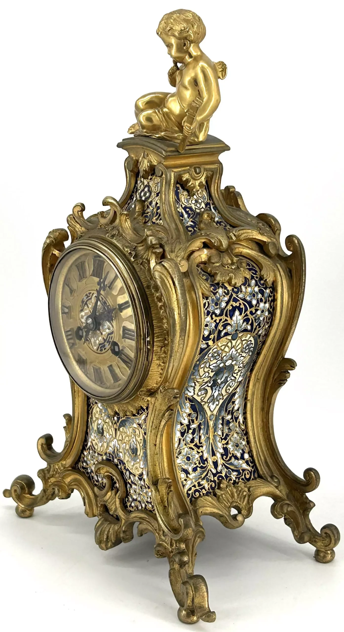 Lovely Antique Miniature French Bracket Clock C1900, view 2