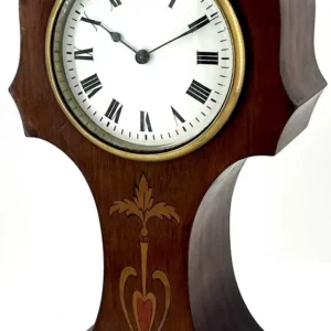 Fine Green Antique Hand painted Chinoiserie mantel Clock C1900, view 2