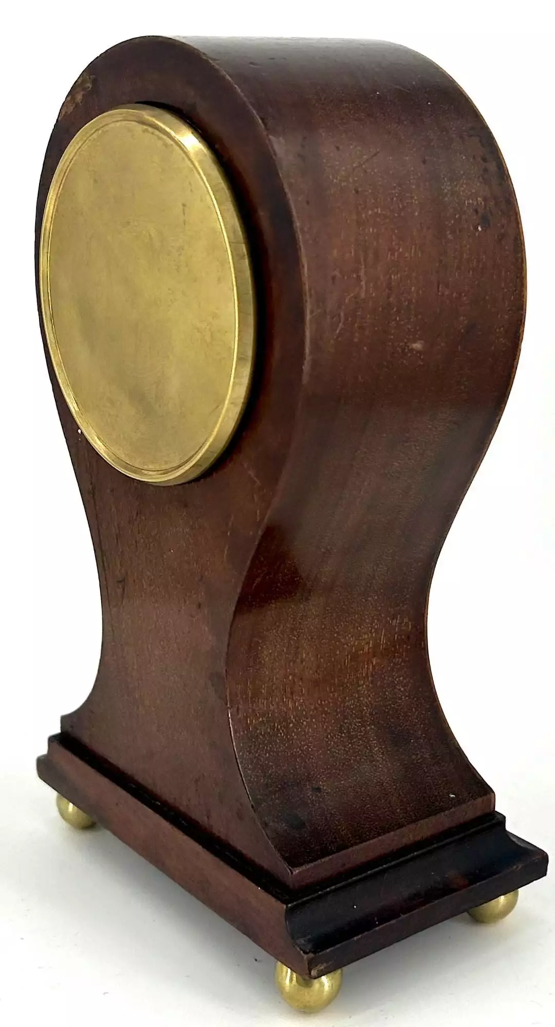 Antique Mahogany Inlaid mantel Clock C1900, view 7