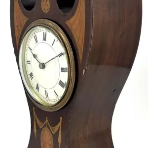 Antique Edwardian Balloon Inlaid Mantel Clock C1905
