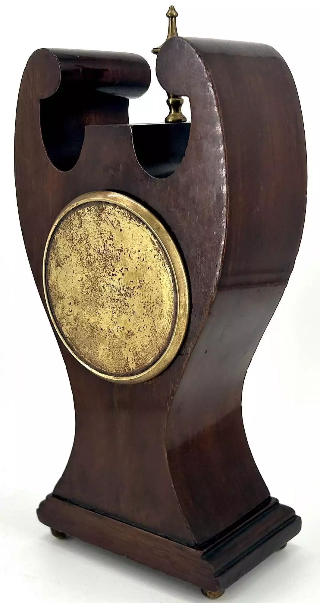 Antique Edwardian Balloon Inlaid Mantel Clock C1905, view 8