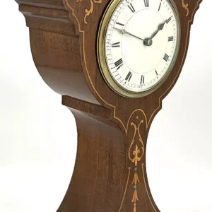Antique Edwardian Hat Shaped Mahogany Mantel Clock C1900