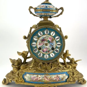 Fabulous French Bronze Ormolu Cubed Mantel Clock, ca1880, view 2