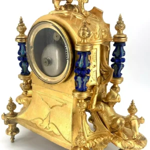 Impressive English Double Fusee Mantle Clock - ca1890