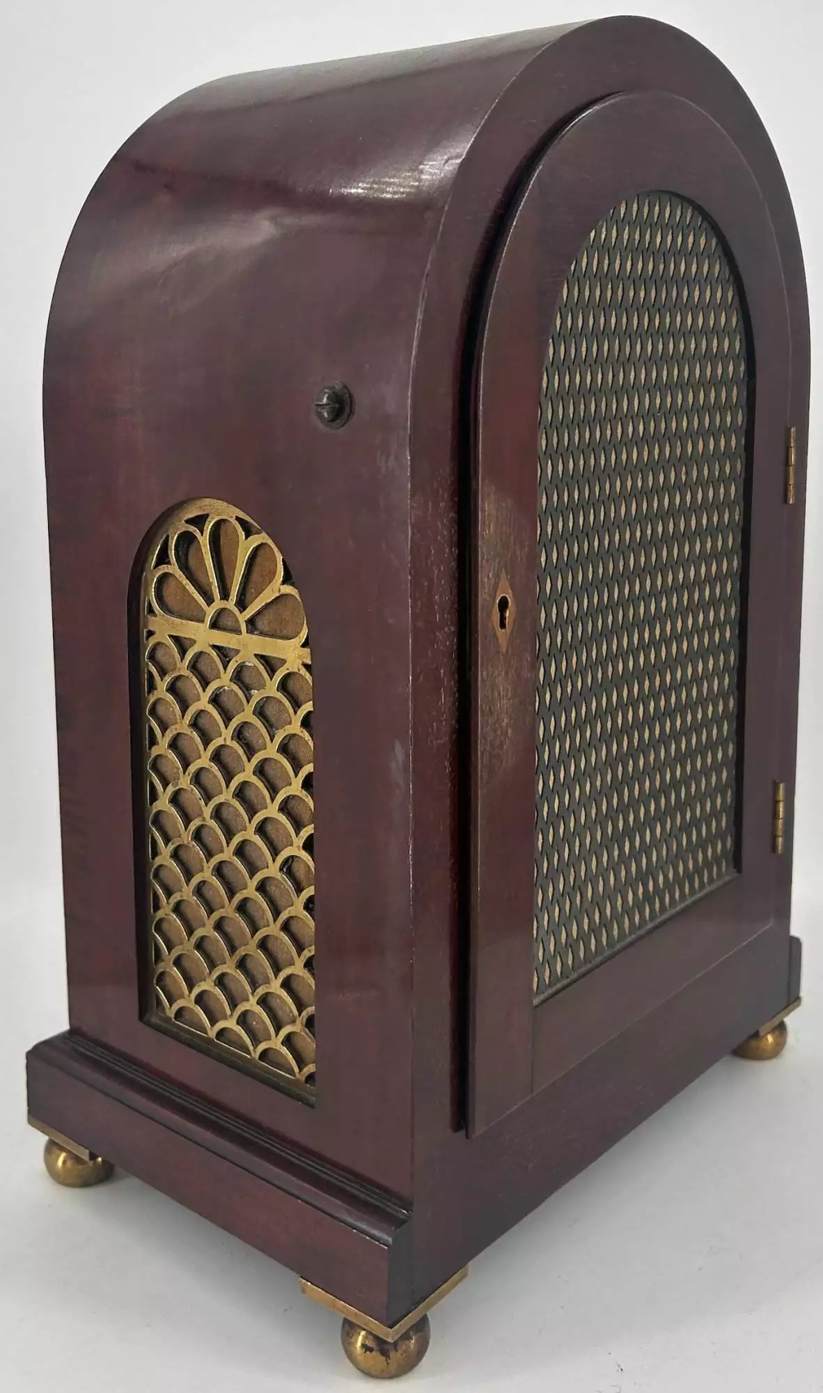Fabulous Victorian English Mahogany Architectural cased twin Fusee Bracket Clock - ca1840, view 8